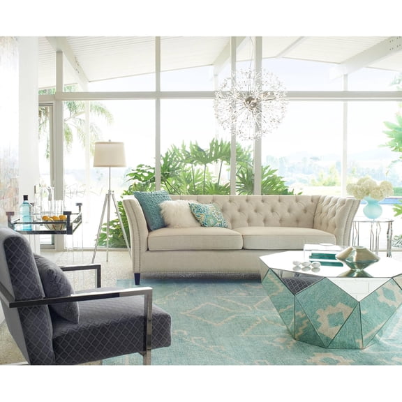 Mongolian Lamb Fur Poly Filled Throw Pillow - 12"x20" - Ivory