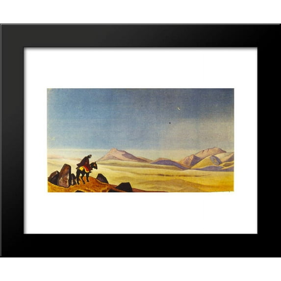 Mongolian horseman 20x24 Framed Art Print by Nicholas Roerich