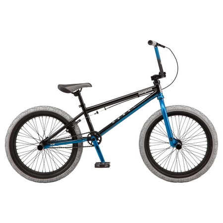 Mongoose 20-in. Rebel X2 Unisex Kids BMX Bike, Black and Blue, One Speed