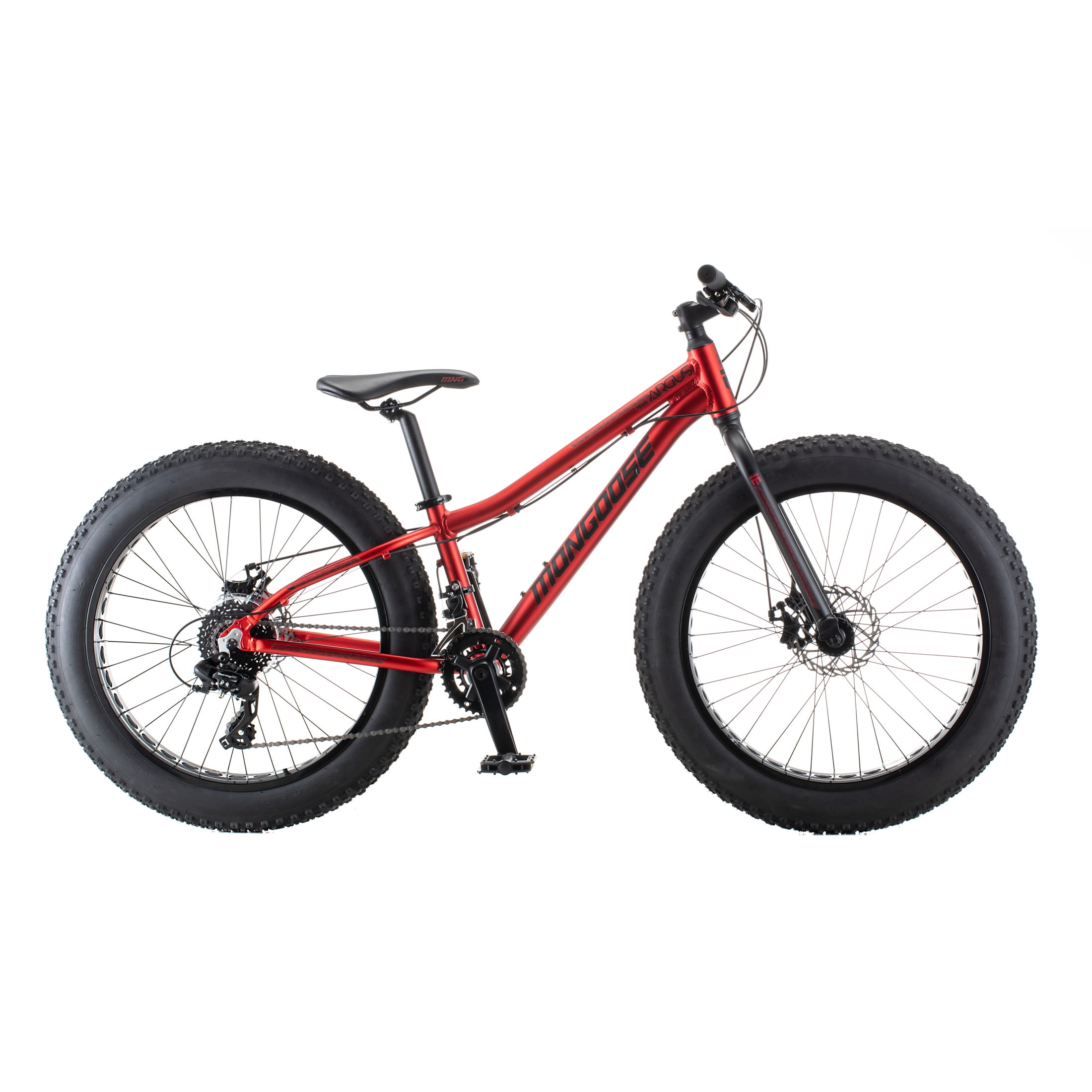 Mongoose Argus Trail Fat Tire Mountain Bike, 24 Inch Wheels, Ages