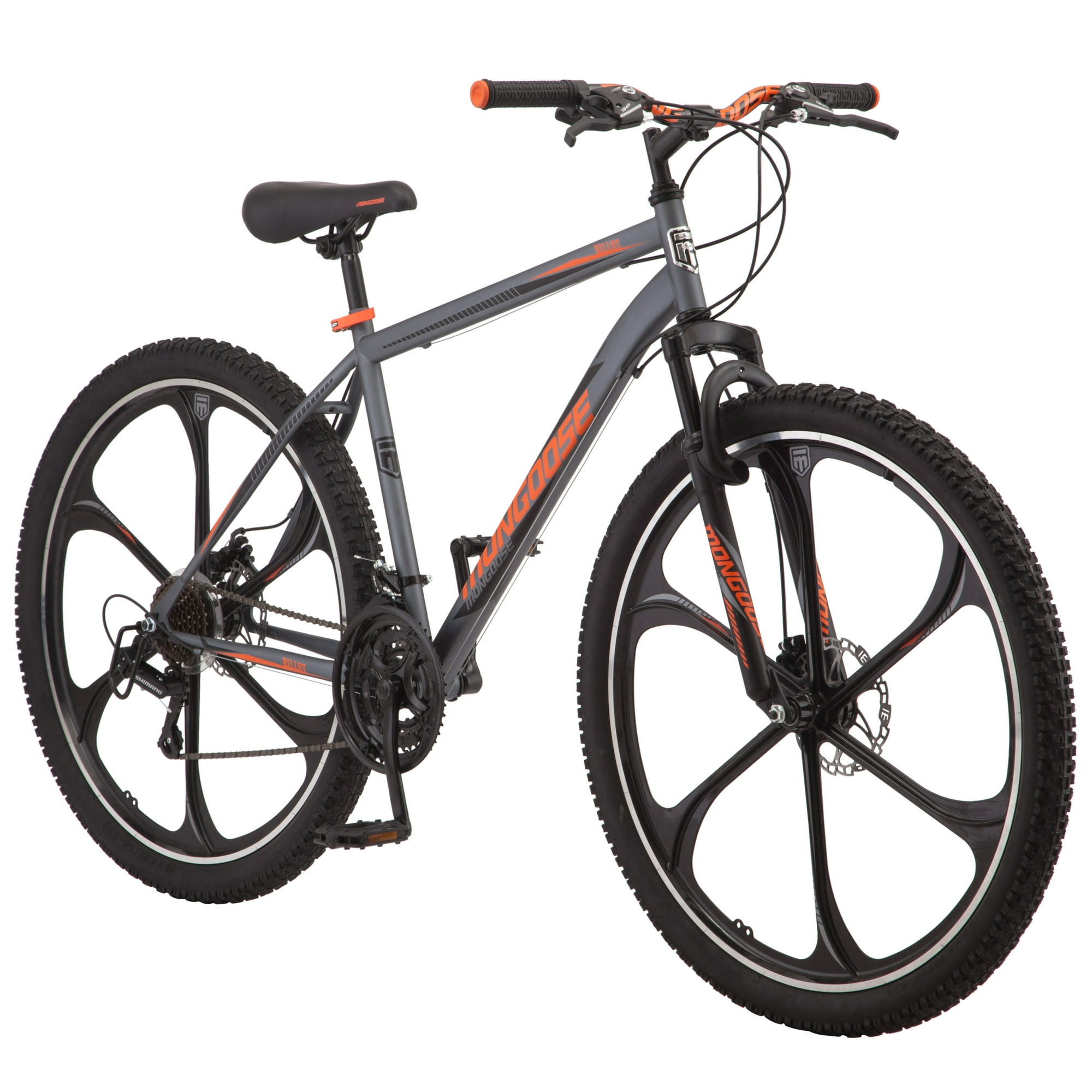 Mongoose Billet Mountain Bike, 21 Speed, 29 Inch Mag Wheels, Mens Frame,  Grey - Walmart.Com