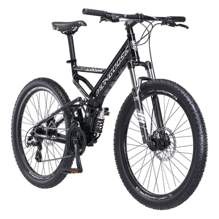 Mongoose Blackcomb Men's 26 inch Wheels, Mountain Bike, 24 Speeds, Black