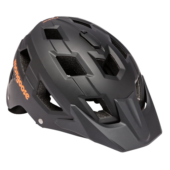 Mongoose Capture Adult Bike Helmet with Camera Mount, Ages 14+, Black
