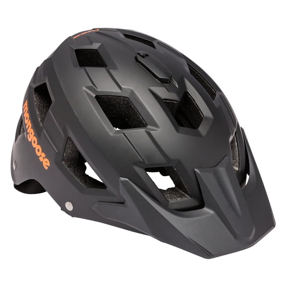 Mongoose Capture Adult Bike Helmet with Camera Mount, Ages 14+, Black