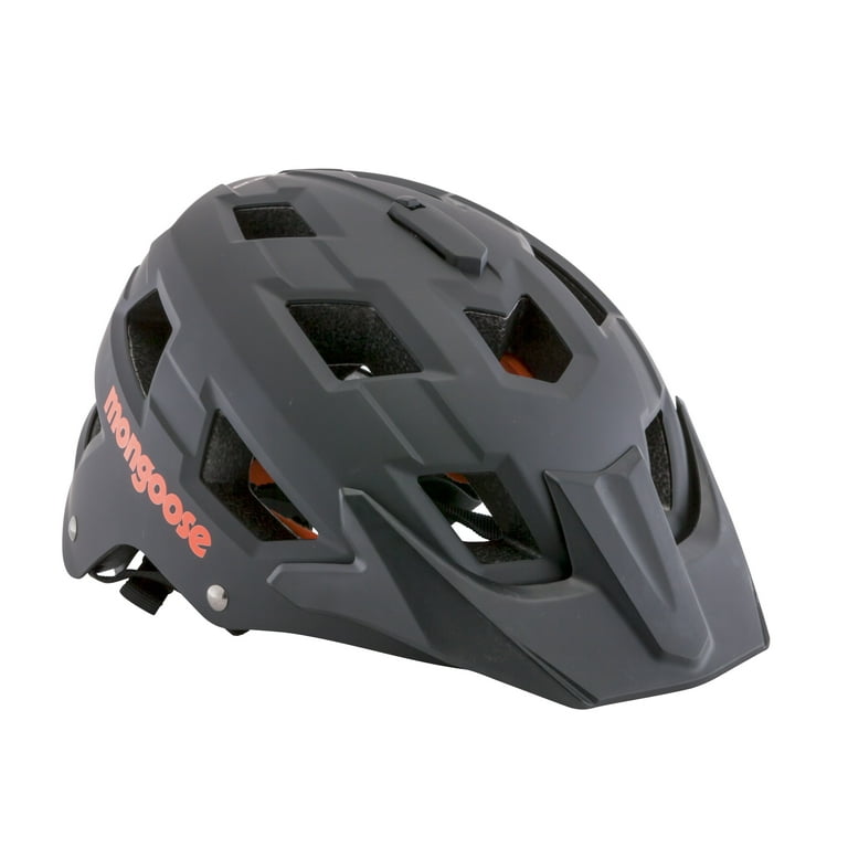 Mongoose Capture Youth Bicycle Helmet with Camera Mount Ages 8 13 Black Walmart