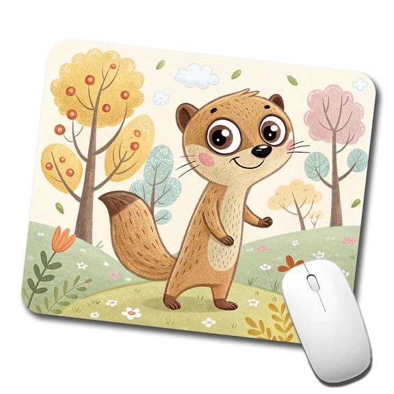 Mongoose Children's Illustration Style Mouse Pad Low Profile Gaming Mat