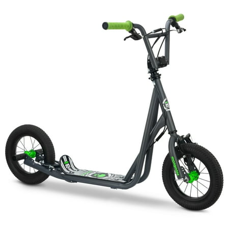 Mongoose Expo Scooter for Kids, 12 Inch Wheels, Ages 6+, Gray