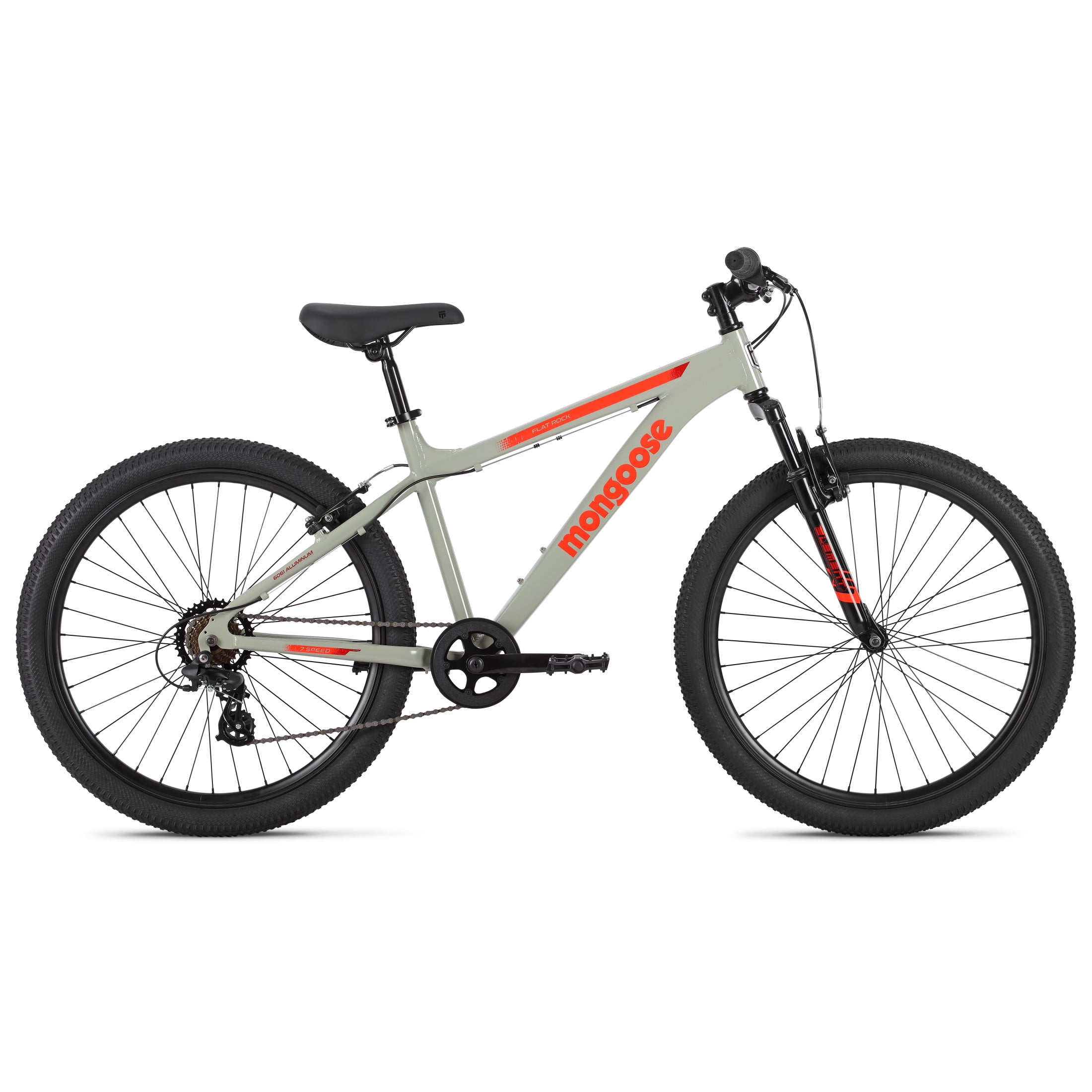 Mongoose Flatrock Mountain Bike, 26 Inch Wheels, Ages 14+, Gray
