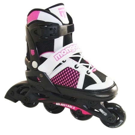 Mongoose Girls Size Large Comfortable Inline Rollerblade Skates, Pink