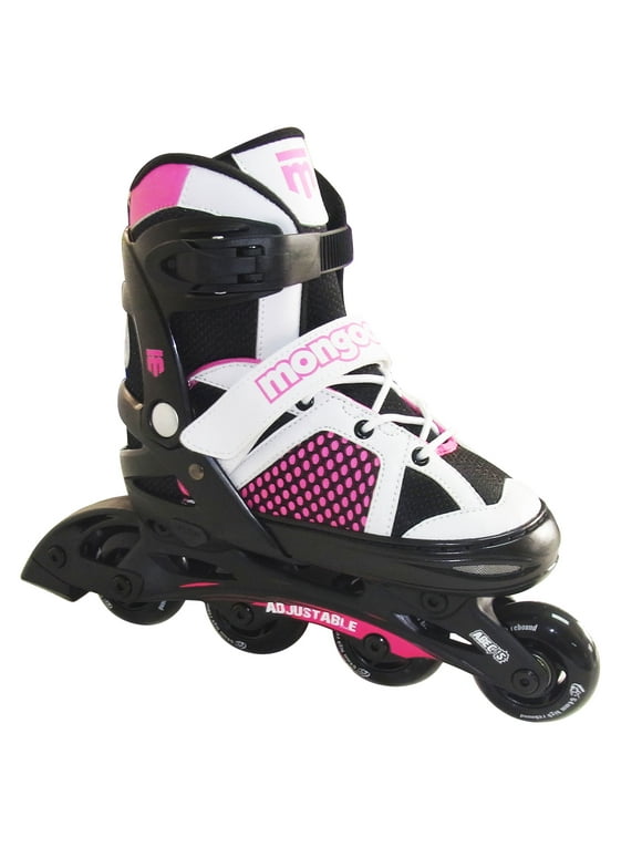 Mongoose Girls Size Large Comfortable Inline Rollerblade Skates, Pink