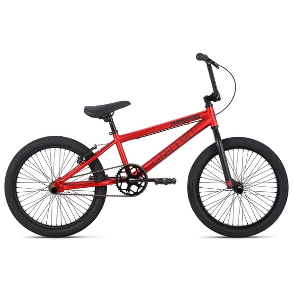 Mongoose Grid 90 BMX Freestyle Bike, 20-Inch Wheels, Single Speed, Red