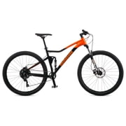 Mongoose Impasse 3.0 Dual Suspension Mountain Bike, 29-Inch Wheel, Black/Orange