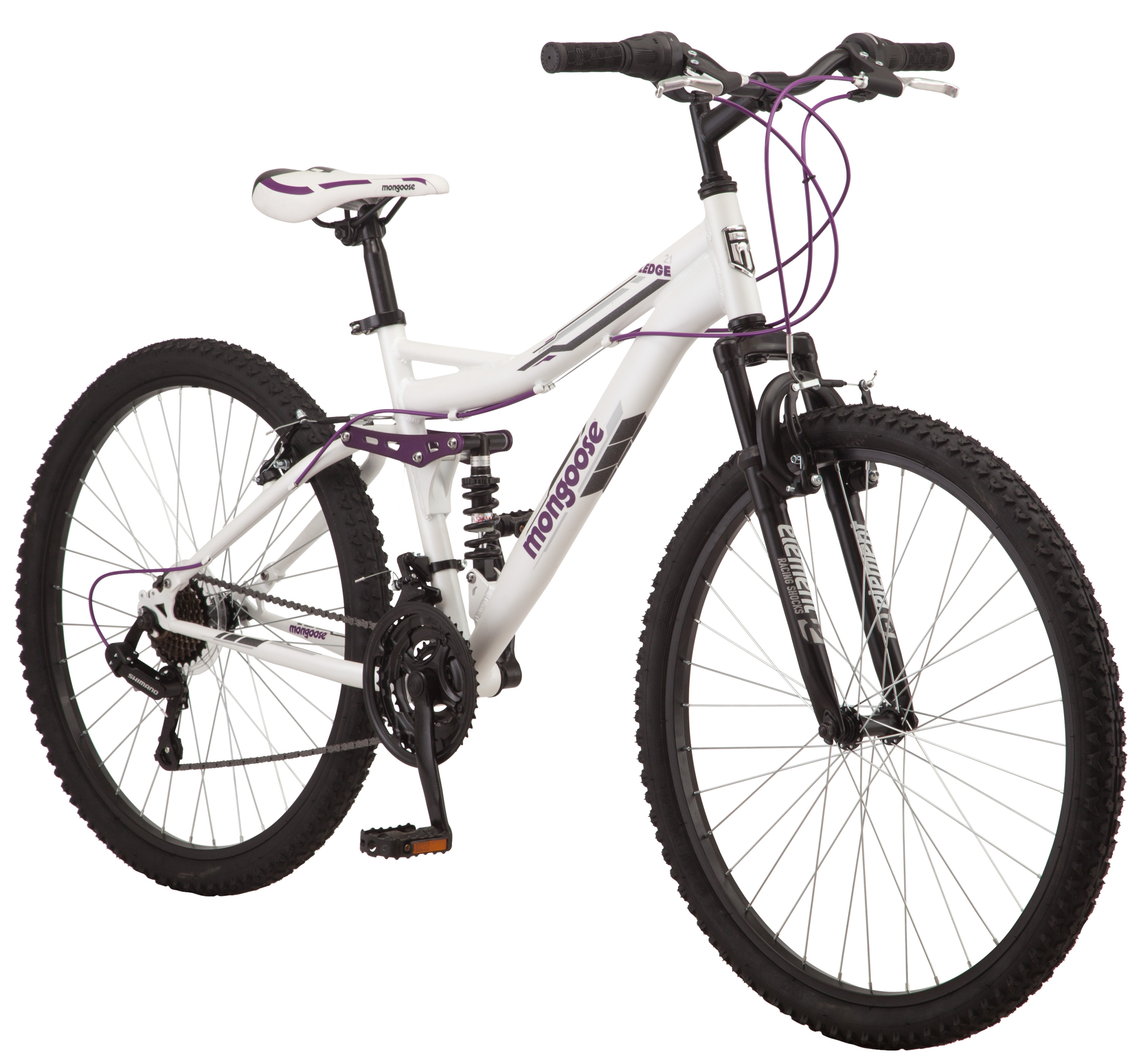 Mongoose Ledge 2.1 Mountain Bike, 26-inch wheels, 21 speeds, womens frame, white - image 1 of 7