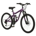 thumbnail image 1 of Mongoose Major Mountain Bike, 24-Inch Wheels, 21 Speeds, Purple, 1 of 8