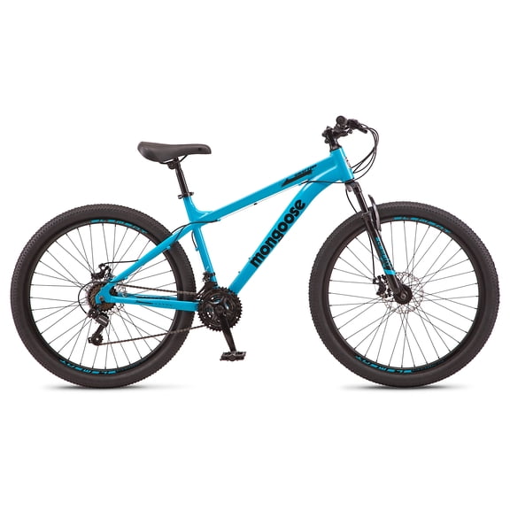 Mongoose Grafton Mountain Bike, 27.5-Inch Wheel, 21 Speed, Blue