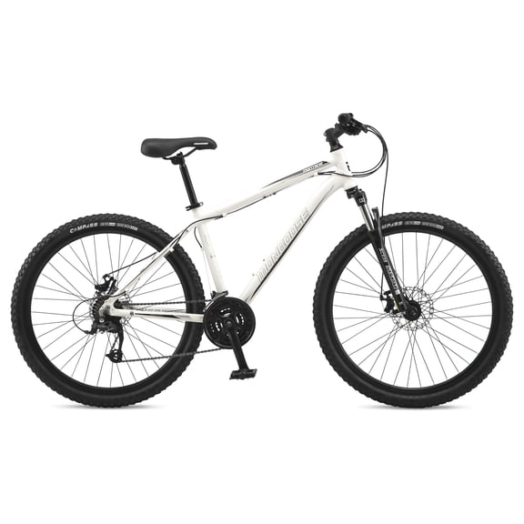Mongoose Montana Sport Mountain Bike, 27.5 Inch Wheels, 21 Speeds, Small Frame, White