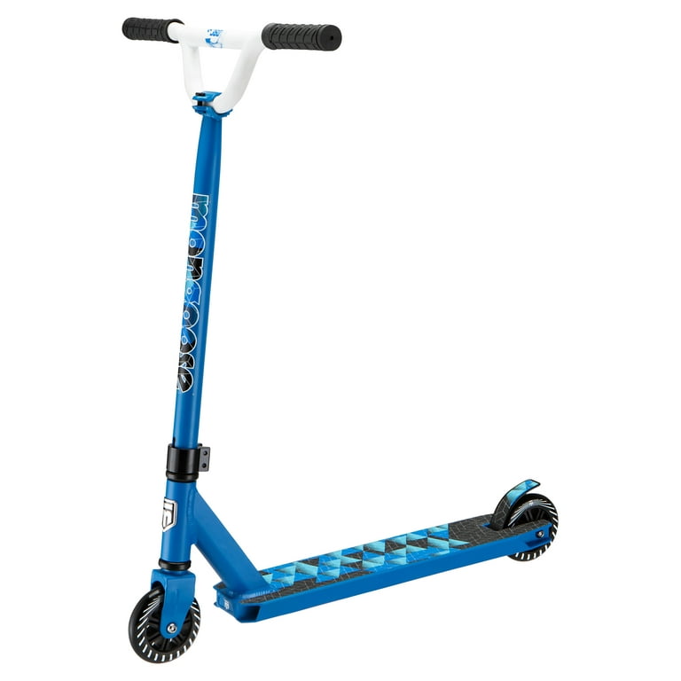 Mongoose Origin 360 Freestyle Scooter, 100 mm wheels, blue / white