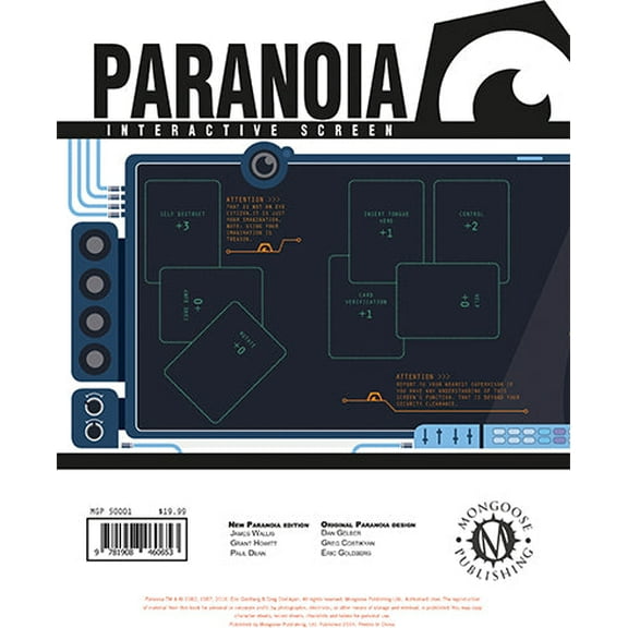 Mongoose Publishing Paranoia Interactive Screen New