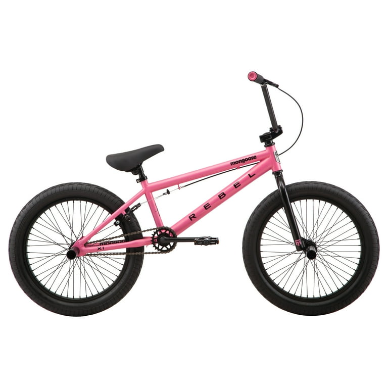 Mongoose Rebel X1 BMX Bike 20 in. Wheels Kids Ages 7 14 Years Pink Child Bicycle