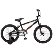 Mongoose Switch Kids Bike with Training Wheels, 18 Inch Wheels, Ages 5-9, Black