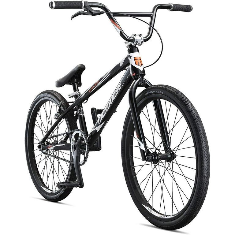 Mongoose Title Elite 24 BMX Race Bike with 24 Inch Wheels in Black for Advanced and Returning Riders Featuring Professional Grade 6061 Tectonic T1 Biaxial Hydroformed and Butted Aluminum Frame Walmart...