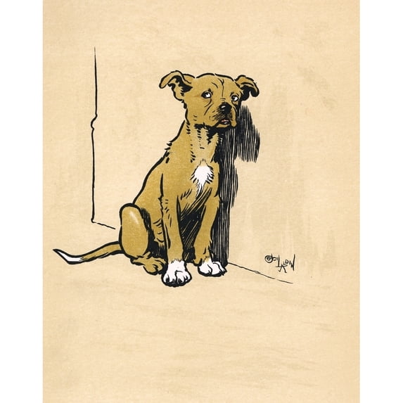 Mongrel Puppy Unhappy After A Beating Poster Print By Mary Evans Picture Library (24 X 36)