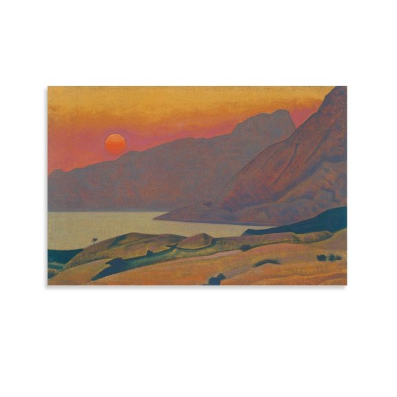 Monhegan Maine 1922 Nicholas Roerich Prints Poster Posters Art Print Wall Photo Paint Poster Hanging Picture Family Bedroom Decor Gift 20x30inch(50x75cm)