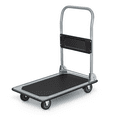 thumbnail image 1 of Monibloom 331 lb Capacity Platform Hand Truck Cart, with 360 Degree Swivel Wheels Foldable Push Dolly, Black/Grey, 1 of 11