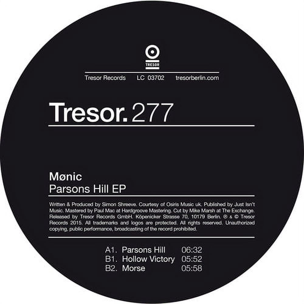 Monic - Parsons Hill EP - Electronica - Vinyl