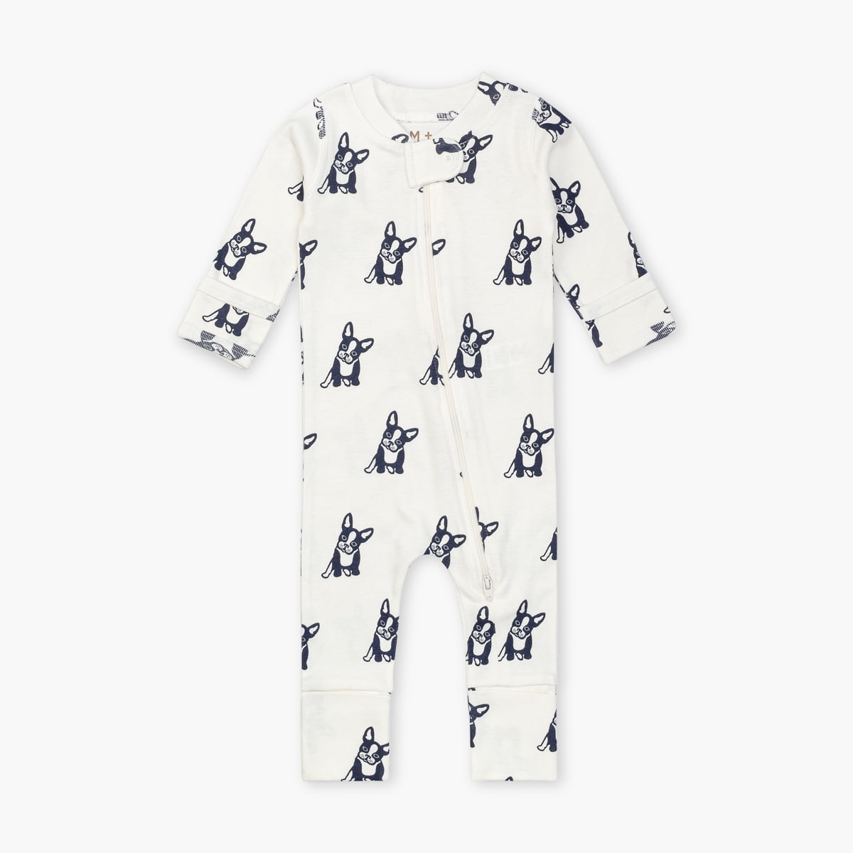 Monica + Andy Long Sleeve Baby One-Piece Coverall, Organic Cotton, Top Dog, 3-6 Months
