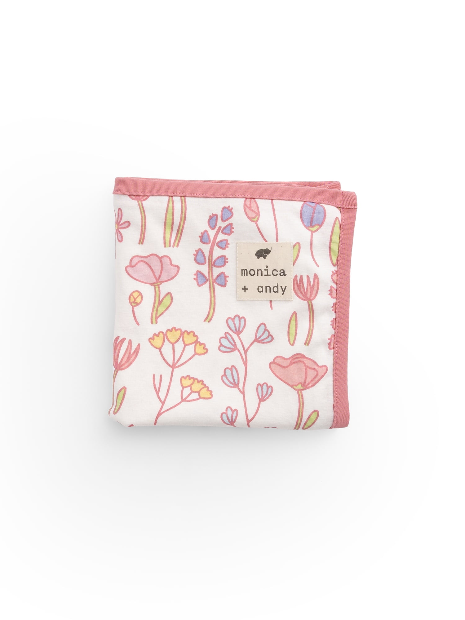 Monica + Andy Organic Cotton Baby Blanket, Soft Newborn Receiving & Coming Home Blanket, 32 x 32 Inch