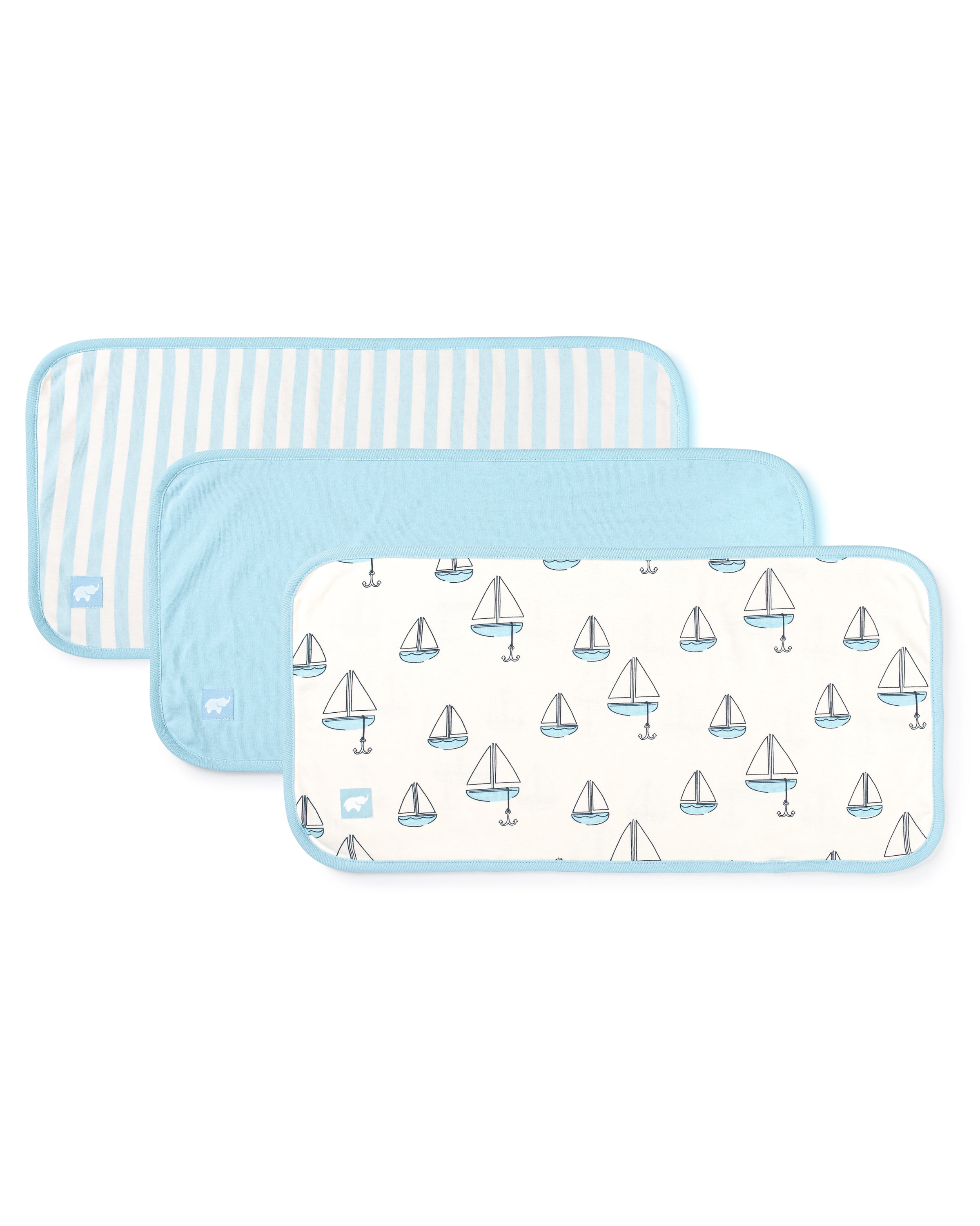 Monica + Andy Organic Cotton Baby Burp Cloth Set, GOTS Certified Soft & Absorbent Burp Cloths, 3-Pack