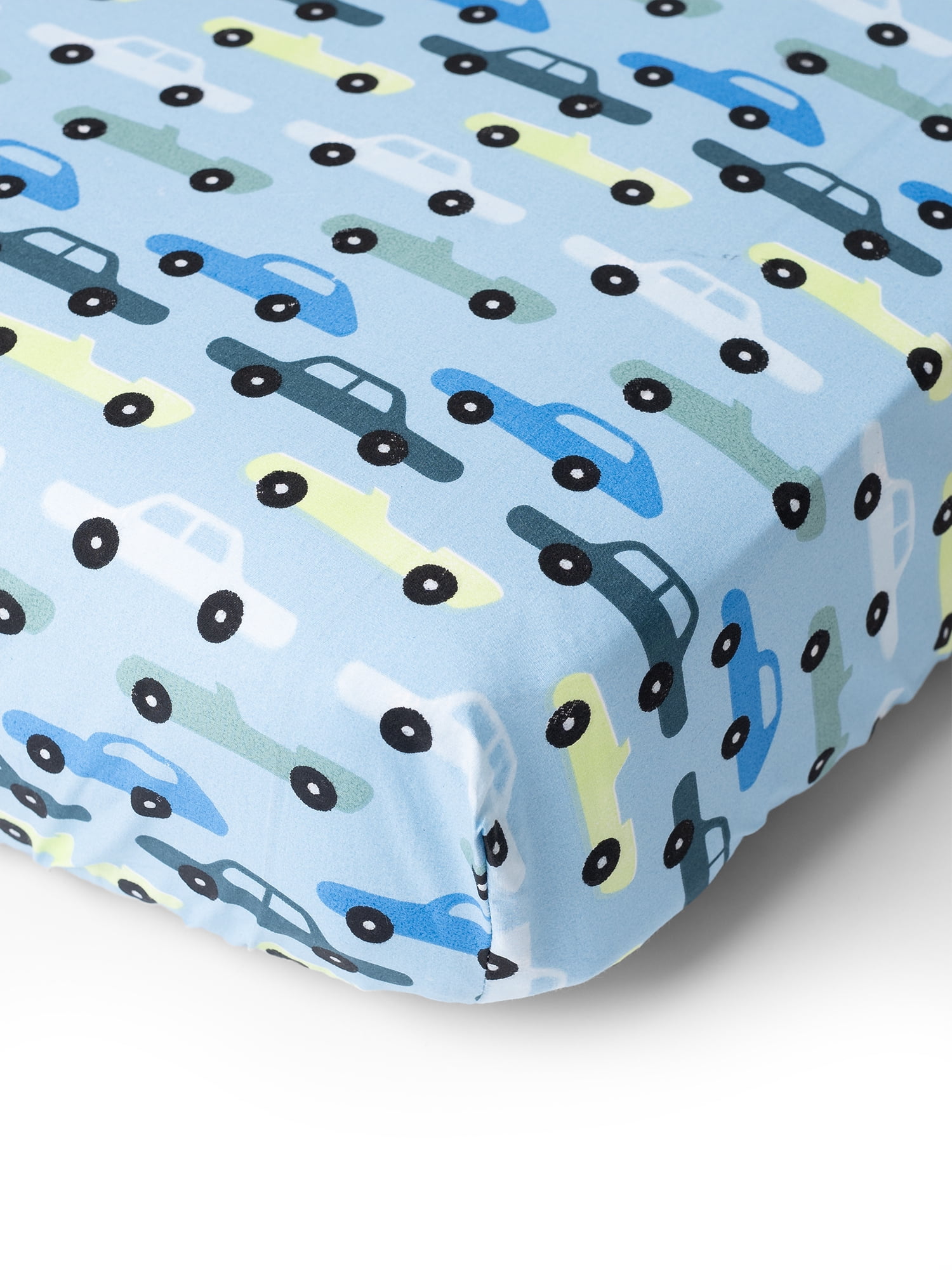 Monica + Andy Organic Cotton Crib & Toddler Fitted Sheet, 200 Thread Count Percale, Fits Standard Crib & Toddler Mattresses