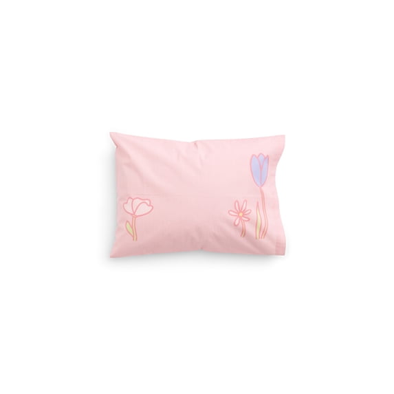 Monica + Andy Toddler Pillow & Organic Cotton Pillowcase Set, 13 x 18 Inch Toddler Bed Pillow