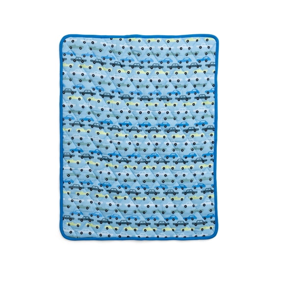 Monica + Andy Organic Cotton Muslin Toddler Throw Blanket, Soft Quilted Cotton Blanket, 30 x 40 Inch