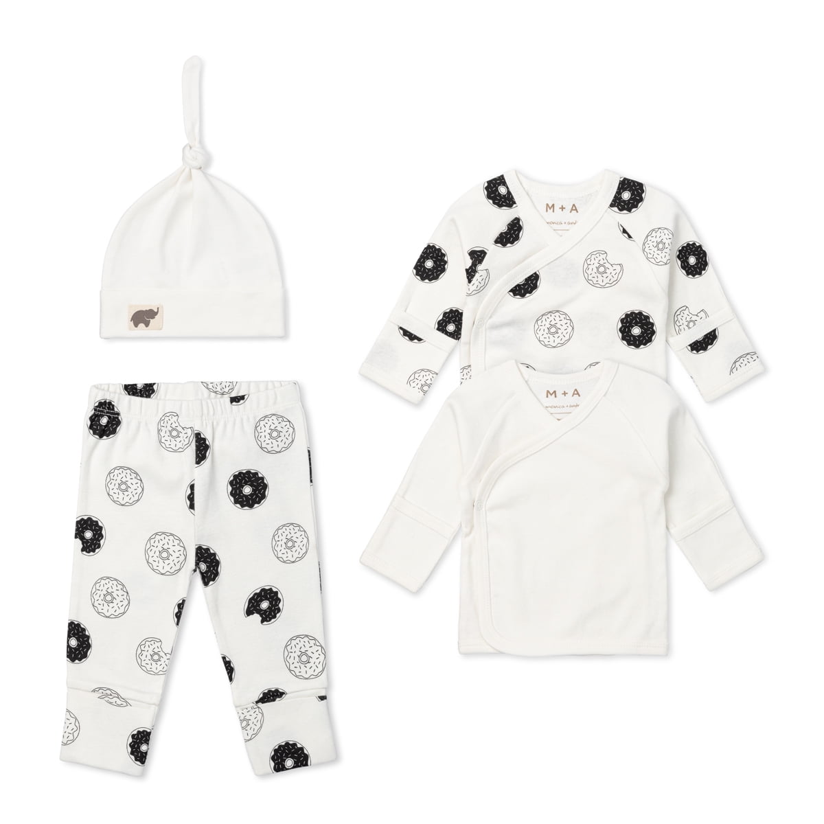 Monica + Andy Welcome Home Cuddle Box, Organic Cotton Baby Layette Gift Set, 5-Piece