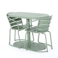 thumbnail image 1 of Monica Bistro Set with Table and 2 Chairs, Green Metal Patio Furniture Set for Garden Balcony Porch Deck, Outdoor Dining Seating Set of 3, 1 of 9