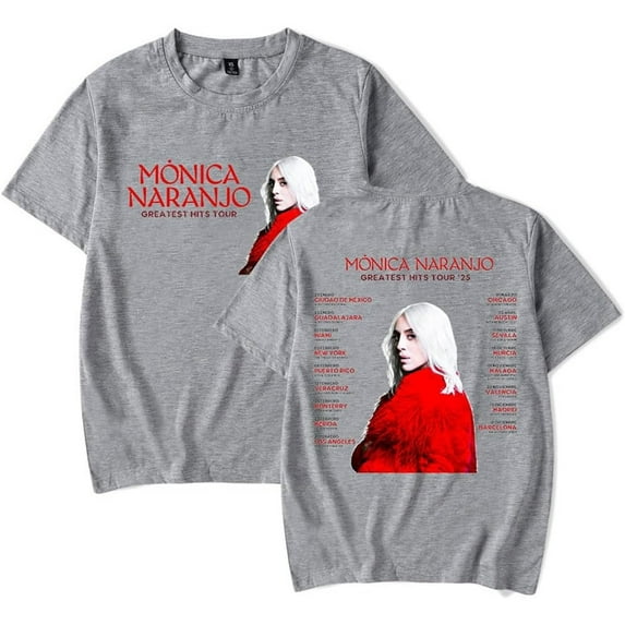 Monica Naranjo Greatest Hits Tour 2025 Merch Short Sleeve T-shirt Unisex Fashion Crew Neck Top