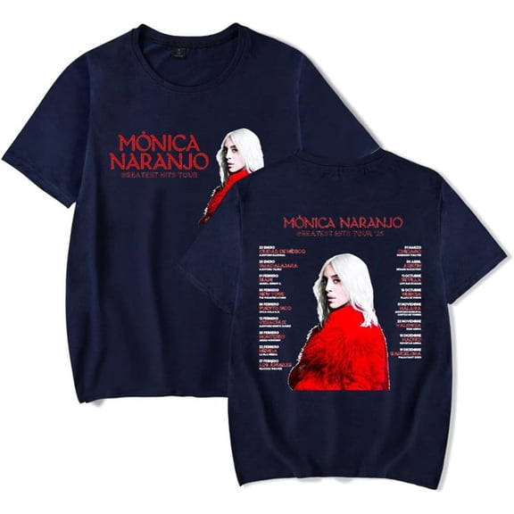 Monica Naranjo Greatest Hits Tour 2025 Merch Short Sleeve T-shirt Unisex Fashion Crew Neck Top