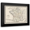 thumbnail image 1 of Monin 24x19 Black Modern Framed Museum Art Print Titled - Thirty Two Provinces France - Monin 1839, 1 of 5
