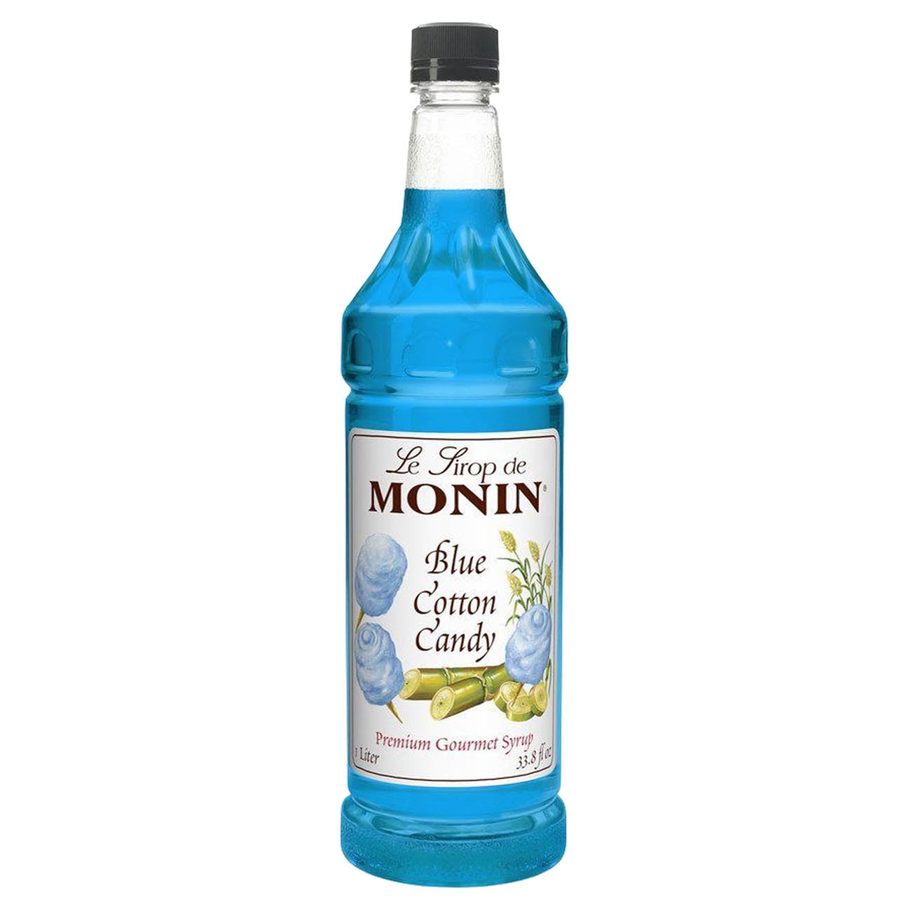 Monin Blue Cotton Candy Syrup 1 ltr plastic bottle