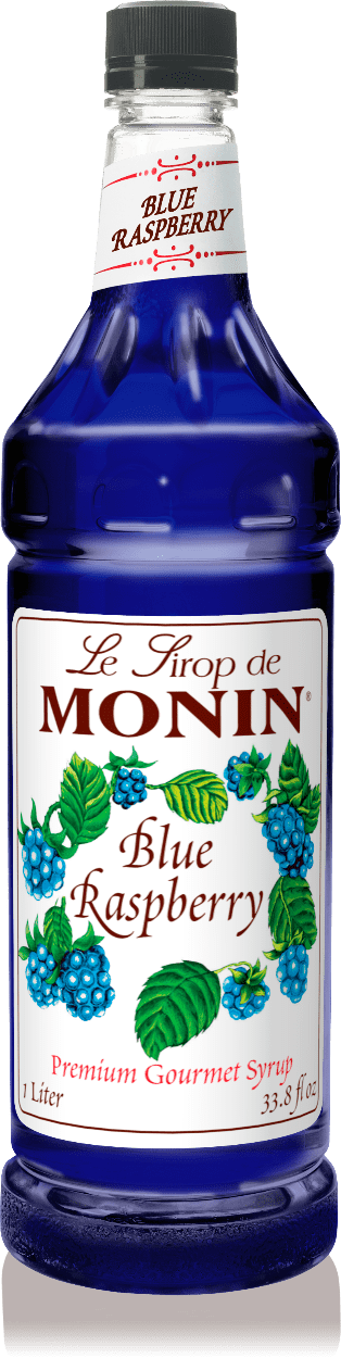 Monin - Blue Raspberry Syrup, Bold Berry Flavor, Great for Lemonades, Sodas, Slushies, Vegan, Non-GMO, Gluten-Free (1 Liter)