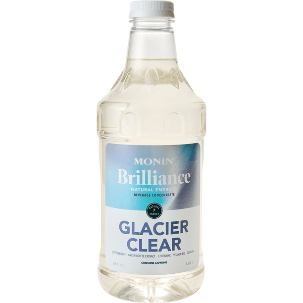 Monin Brilliance Glacier Clear Natural Energy Syrup 64oz -1.89