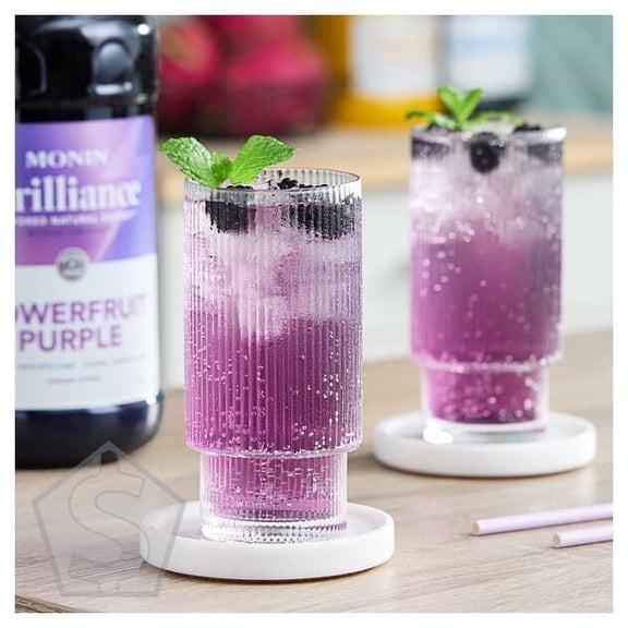 Monin Brilliance Powerfruit Purple Natural 5:1 Energy Concentrate 64 fl. oz. - 4/Case