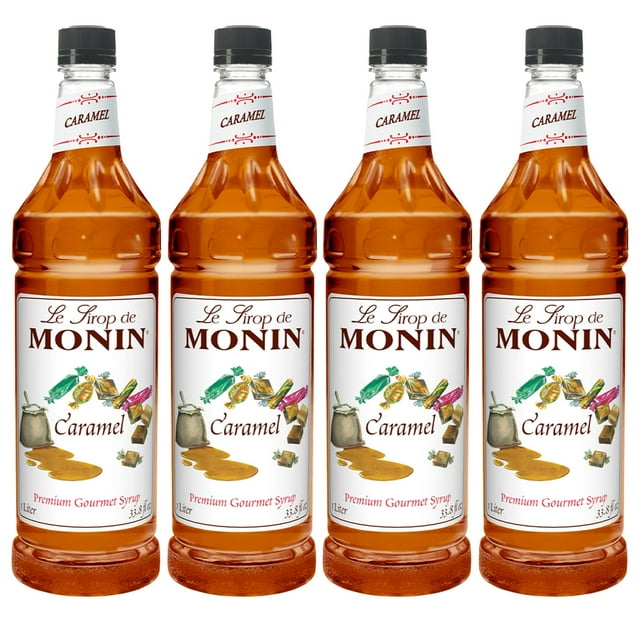 Monin Caramel Syrup, Rich and Buttery, Great for Desserts, Coffee