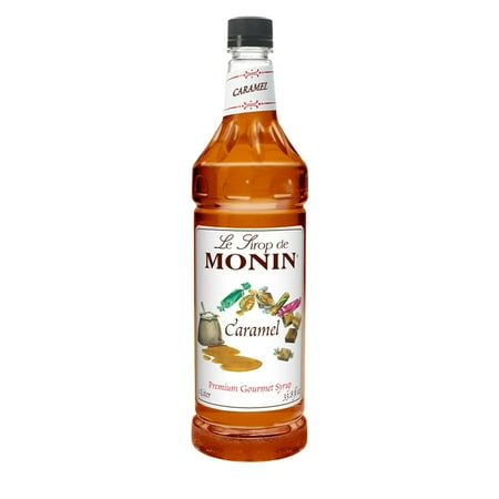 Monin - Caramel Syrup, Rich and Buttery, Great for Desserts, Coffee, and Cocktails, Gluten-Free, Non-GMO (1 Liter, 33.8 fl.oz)