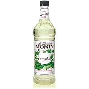 Monin - Cucumber Syrup, Refreshing Sweetness, Natural Flavors, Great for Mocktails, Cocktails, Lemonades, Teas, and Sodas, Non-GMO, Gluten-Free (1 Liter)