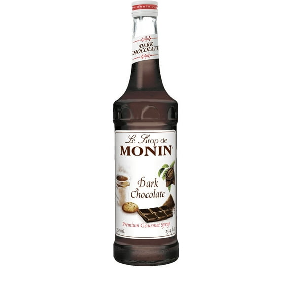 Monin - Dark Chocolate Syrup, Rich Cocoa Flavor, Great For Lattes, Mochas, Smoothies, & Shakes, Vegan, Non-Gmo, Gluten-Free (750 ml, 25.4 fl.oz)