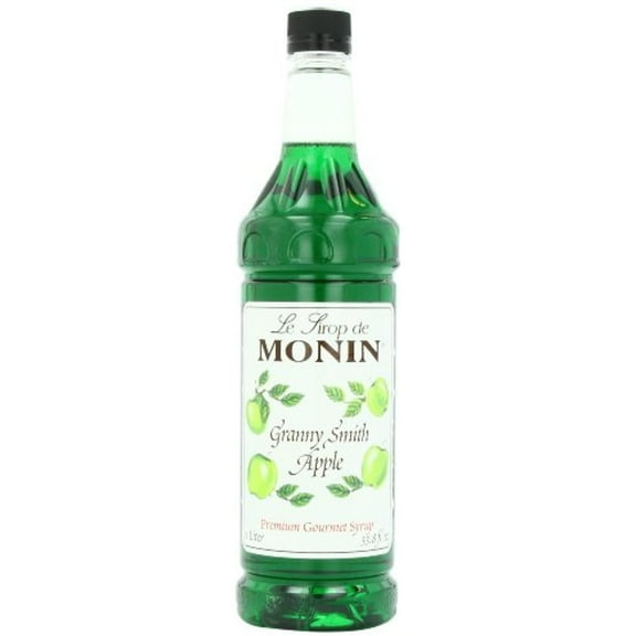Monin Granny Smith Green Apple Syrup 1 Liter Bottle pack of 1