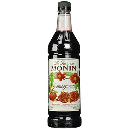 Monin Flavored Syrup, Pomegranate, 33.8-Ounce Plastic Bottles (Pack of 4)